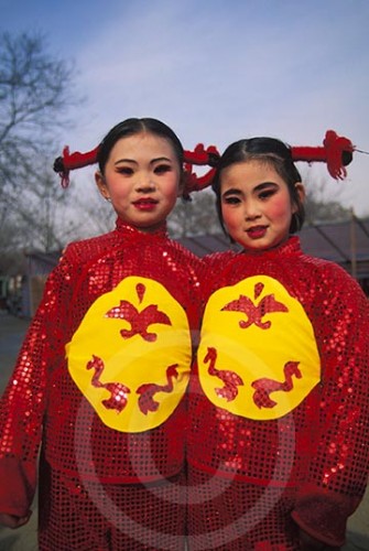 Photo of girls during Chinese New Year in Beijing, China