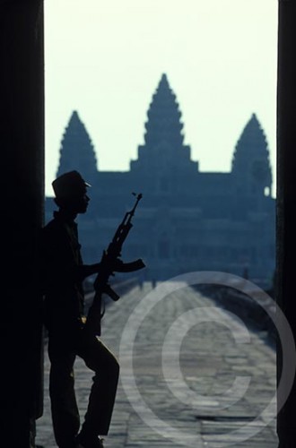 Photo of Angkor Wat Temple Complex Soldiers