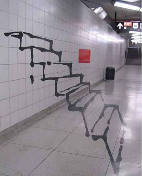 Photo of street art subway steps