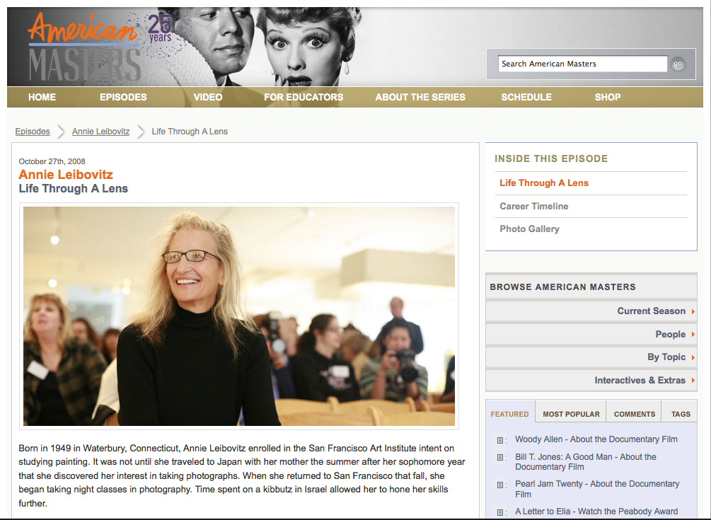 Annie Leibovitz Website