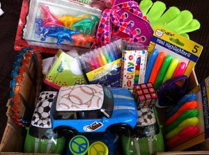 Photo of one of the Running Club Prize Boxes