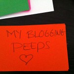 Photo of Blogging Peeps note showing gratitude